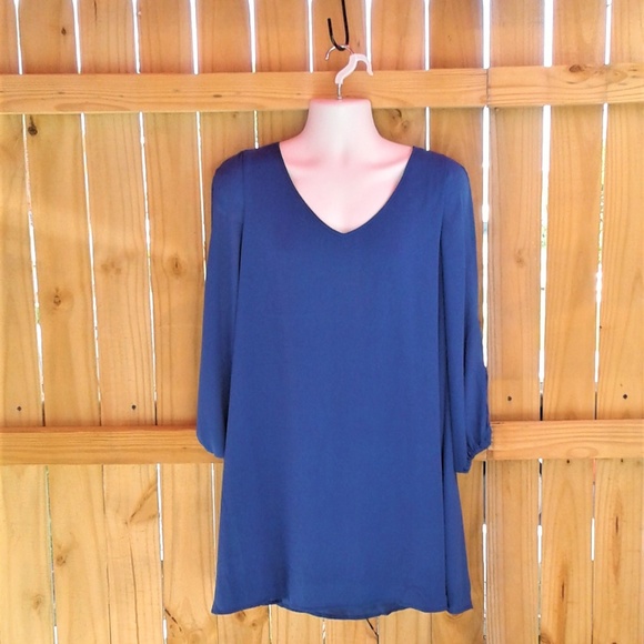 HAOYDUOI BLUE Dress - Picture 1 of 8